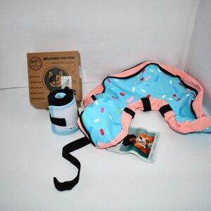 Supet Inflatable Dog Cone Collar | Soft Donut ECollar Alternative for MEDIUM